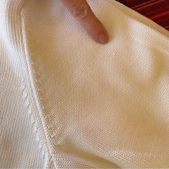 Talbots Petites White Zip-Up Sweater - Picture 7 of 7